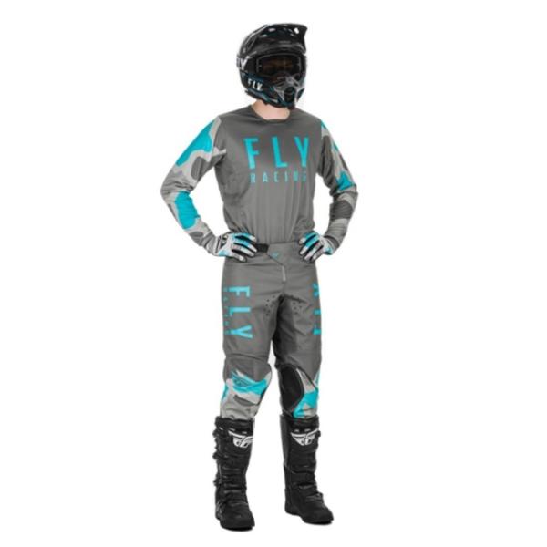 Fly Racing Kinetic K221 2021 комплект, серо-голубой Fly Racing Kinetic K221 2021 комплект, серо-голубой