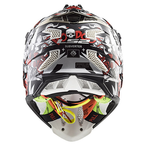 LS2 MX470 Subverter Voodoo шлем кроссовый, черно-бело-красный LS2 MX470 Subverter Voodoo шлем кроссовый, черно-бело-красный