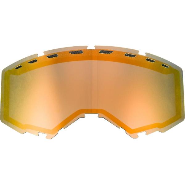 Fly Racing Focus/Zone Dual Lens With Vents Orange Mirror/Smoke линза
