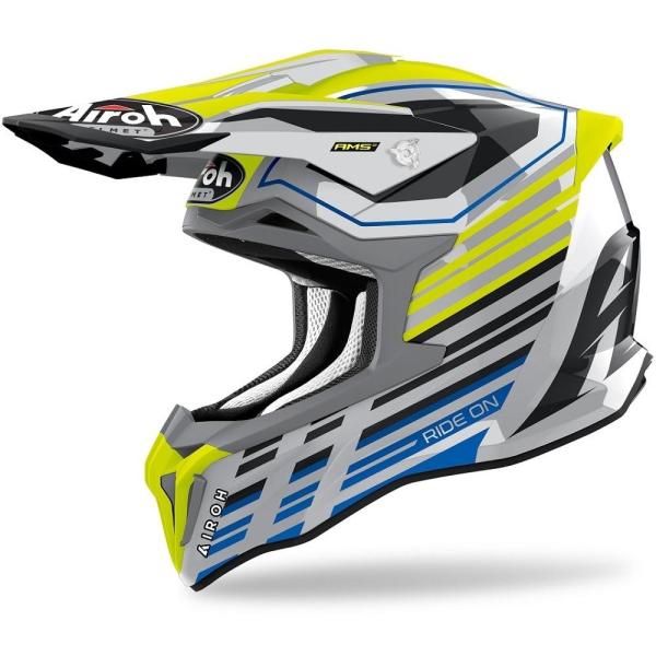 Airoh Strycker Shaded Yellow Gloss шлем внедорожный Airoh Strycker Shaded Yellow Gloss шлем внедорожный