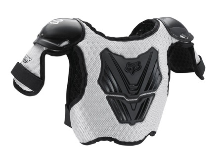 Fox PW1 Roost Deflector панцирь с плечами детский, черно-серебристый