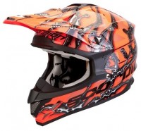Scorpion VX-15 Air Oil шлем кроссовый, оранжево-черный