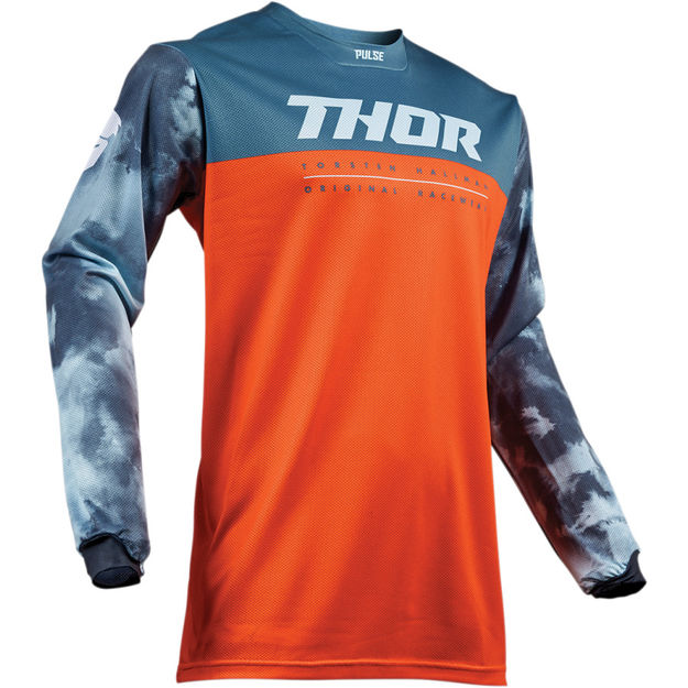 Thor S9Y Pulse Air джерси подростковая, оранжево-сине-серый