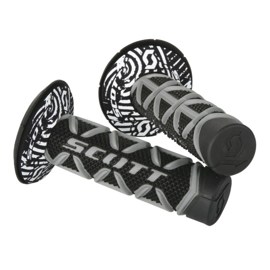 Scott Grips Diamond+Donuts тройные грипсы и донаты на руль, серо-черный