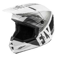 Fly Racing Kinetic K220 2020 шлем кроссовый, бело-серо-черный