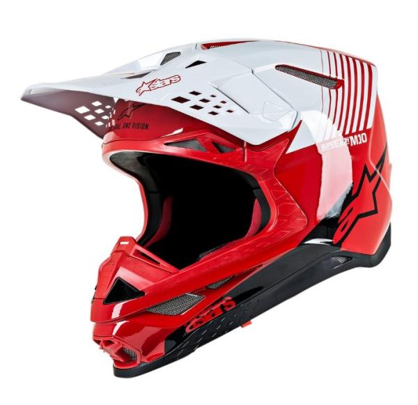 Alpinestars Supertech M10 Dyno Red/White шлем кроссовый