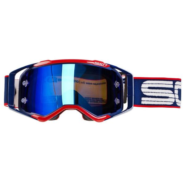 Scott Prospect Retro Blue/Red Blue Chrome Lens мотоочки