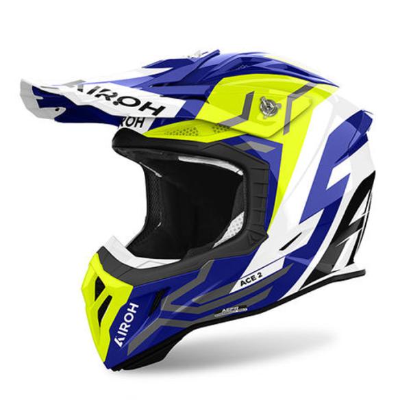 Airoh Aviator Ace 2 Ground Yellow Gloss шлем внедорожный Airoh Aviator Ace 2 Ground Yellow Gloss шлем внедорожный