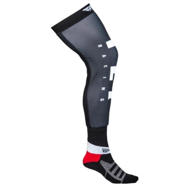 Fly Racing чулки под наколенники с носком, черно-бело-серый