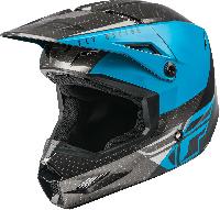 Fly Racing Kinetic Straight Edge шлем кроссовый, сине-серо-черный