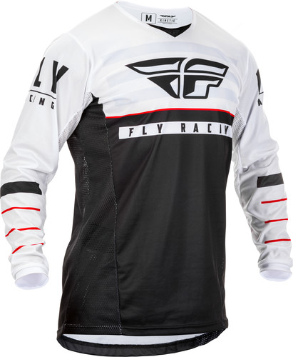 Fly Racing Kinetic K120 2020 джерси, черно-белый Fly Racing Kinetic K120 2020 джерси, черно-белый