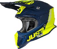 Just1 J18 Pulsar шлем кроссовый, желто-синий матовый