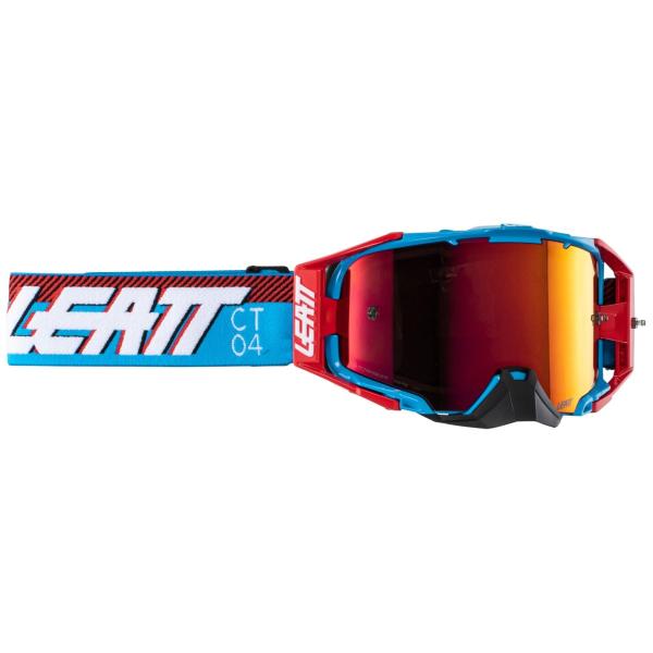 Leatt Velocity 6.5 Iriz / Cyan Red 28%, мотоочки двойная линза