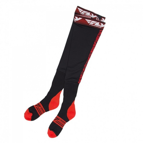 Fly Racing чулки под наколенники с носком, черно-красный