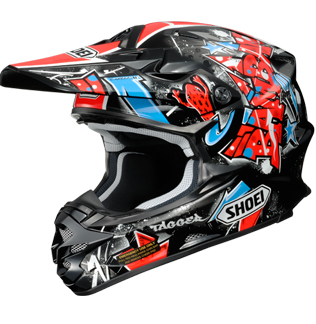 Shoei VFX-W Barcia TC-1 шлем кроссовый, красно-черный