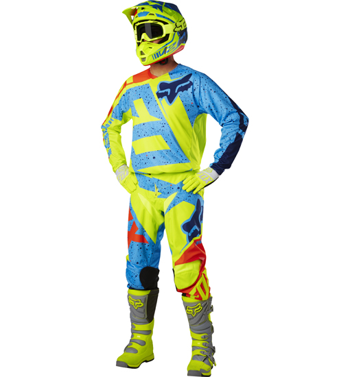 Fox Racing 180 Nirv комплект, желто-синий Fox Racing 180 Nirv комплект, желто-синий