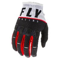 Fly Racing Kinetic K120 2020 мотоперчатки, черно-бело-красный