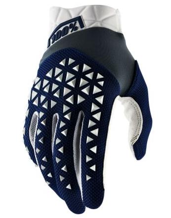 100% Airmatic Navy/Steel/White мотоперчатки, сине-белый