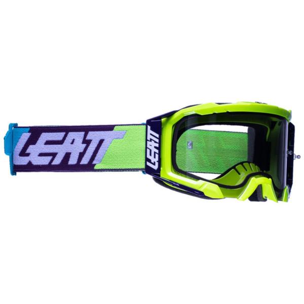 Leatt Velocity 5.5 Neon Yellow / Light Grey 58% мотоочки, двойная линза