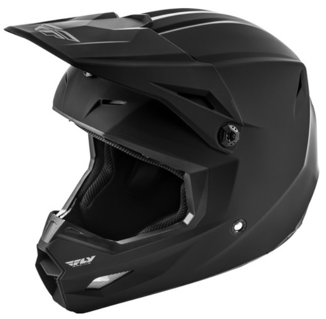 Fly Racing Kinetic Solid шлем кроссовый, черный матовый