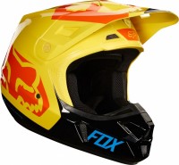 Fox Racing V2 Preme 2018 шлем кроссовый, черно-желтый