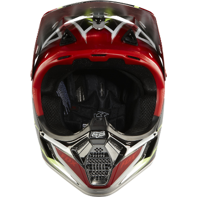 Fox Racing V3 Race шлем кроссовый, красно-черный