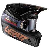 Leatt Kit Moto 9.5 Carbon V22 Black шлем кроссовый + Velocity 6.5 мотоочки
