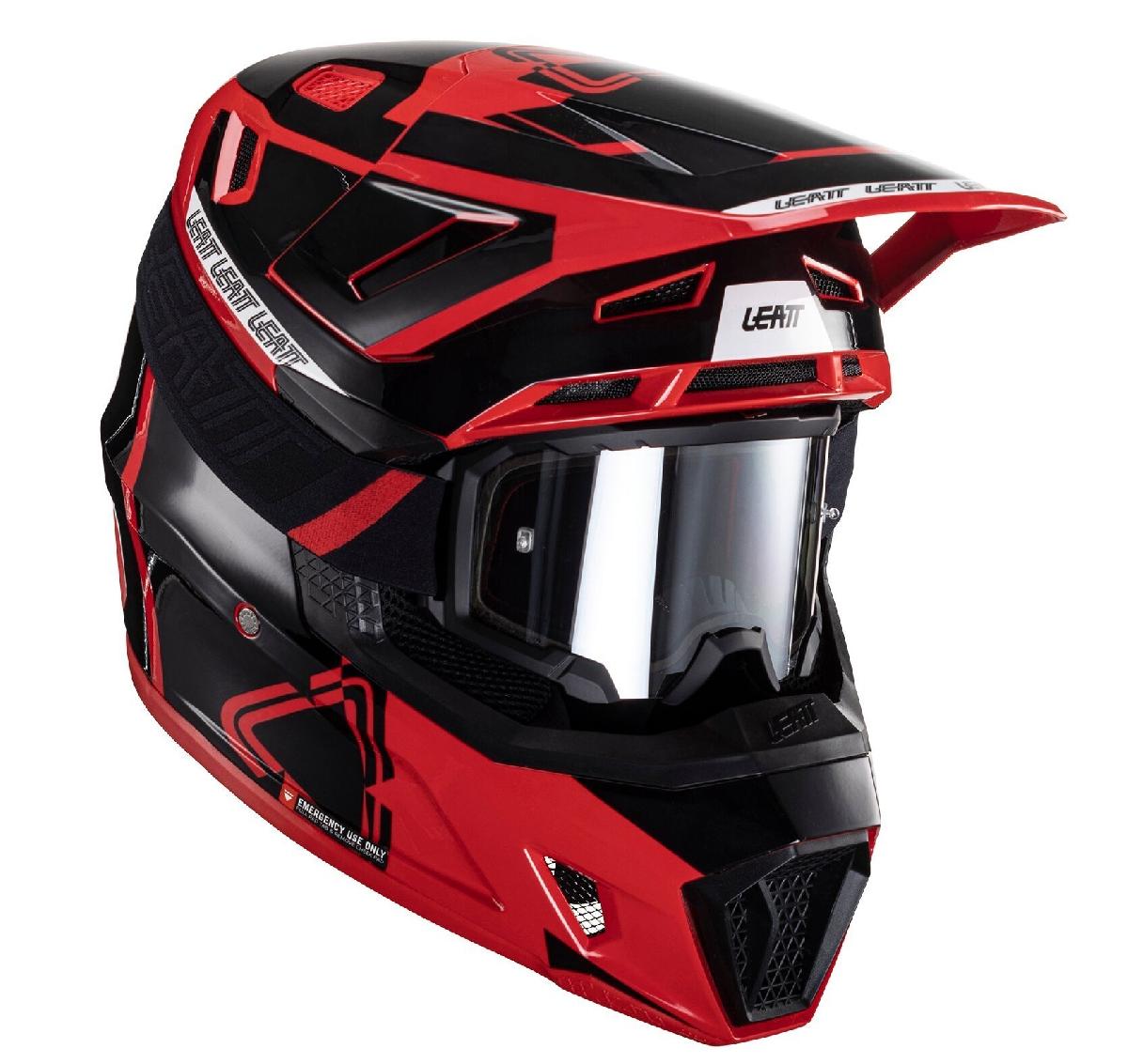Leatt Kit Moto 7.5 V24 Red шлем кроссовый + Velocity 4.5 мотоочки