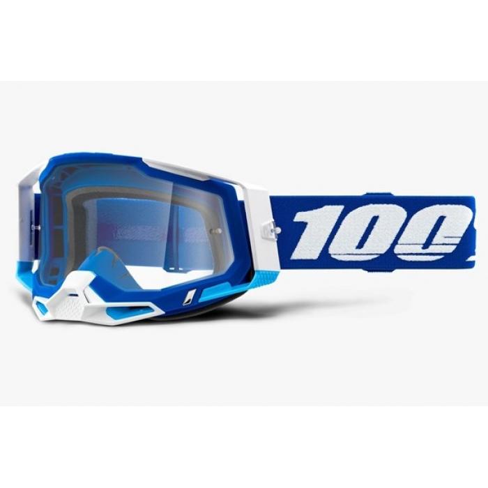 100% Racecraft 2 Blue / Clear Lens 