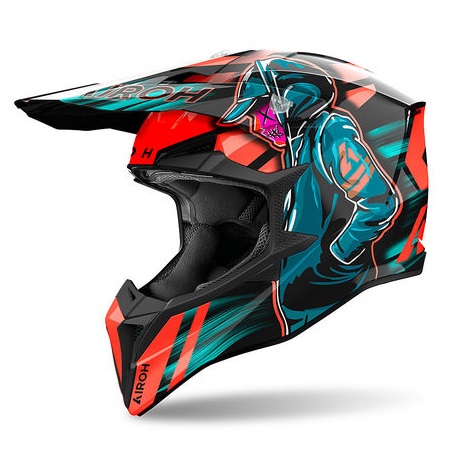 Airoh Wraaap Cyber Orange Gloss шлем внедорожный