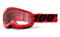 100% Strata 2 Red / Clear Lens 