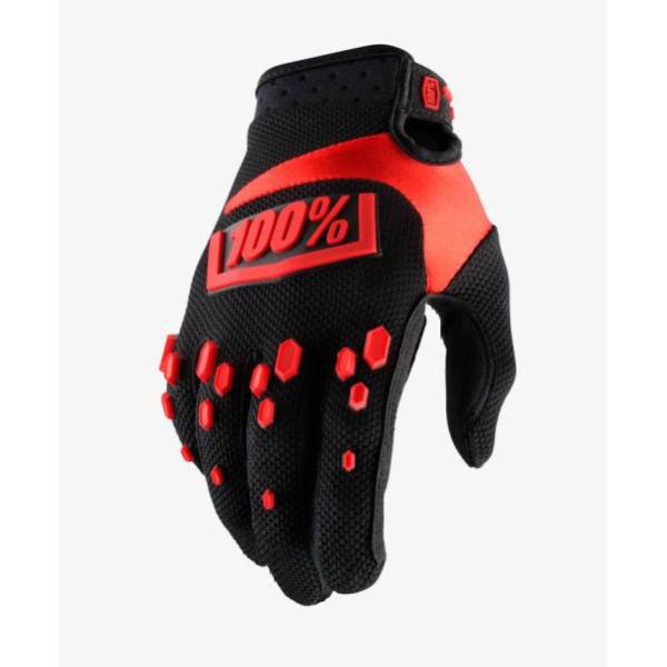 100% Airmatic мотоперчатки детские, черно-красный