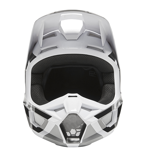 Fox Racing V1 Lux 2022 Black/White шлем кроссовый