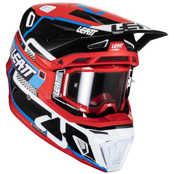 Leatt Kit Moto 8.5 V24 Red шлем кроссовый + Velocity 5.5 мотоочки