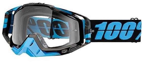100% Racecraft Acid Nam/Clear Lens мотоочки, черно-синий, прозрачная линза