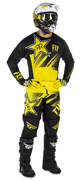 Fly Racing Kinetic Rockstar 2019 джерси, черно-желтый Fly Racing Kinetic Rockstar 2019 джерси, черно-желтый