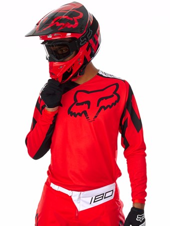 Fox Racing 180 Race 2017 комплект кросс, красно-черный.