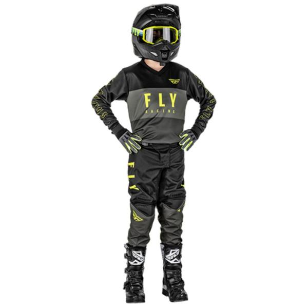 Fly Racing F-16 2022 комплект подростковый, серо-черно-желтый Fly Racing F-16 2022 комплект подростковый, серо-черно-желтый