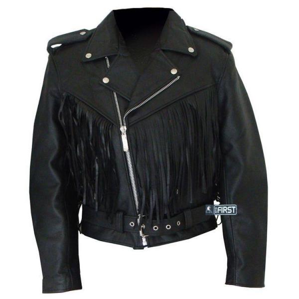 First M771FR Косуха мужская кожаная с бахромой First M771FR Косуха мужская кожаная с бахромой