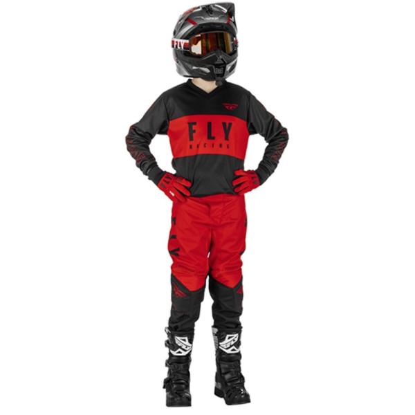 Fly Racing F-16 2022 комплект подростковый, красно-черный Fly Racing F-16 2022 комплект подростковый, красно-черный