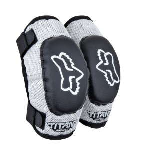 Fox PeeWee Titan Elbow Guard налокотники детские, черно-серебристый