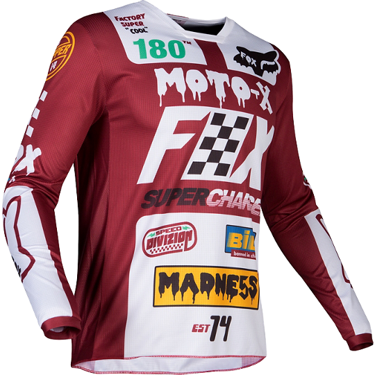 Fox Racing 180 Czar 2019 джерси, красно-белый Fox Racing 180 Czar 2019 джерси, красно-белый
