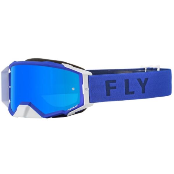 Fly Racing Zone Pro 2022 мотоочки, синий, синяя зеркальная линза