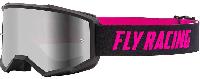 Fly Racing Zone 2020 мотоочки, черно-розовый, черная зеркальная линза