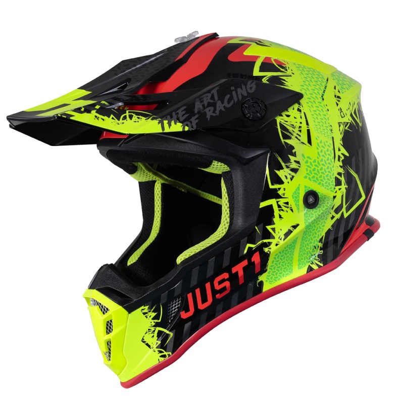 Just1 J38 Mask шлем кроссовый, желто-красно-черный