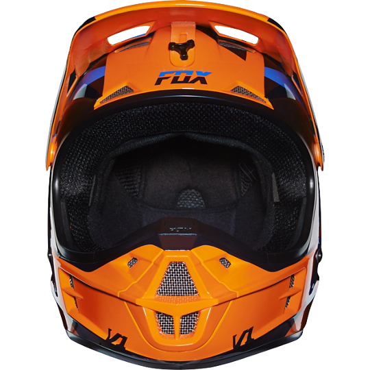 Fox Racing V1 Mako шлем кроссовый, оранжево-синий