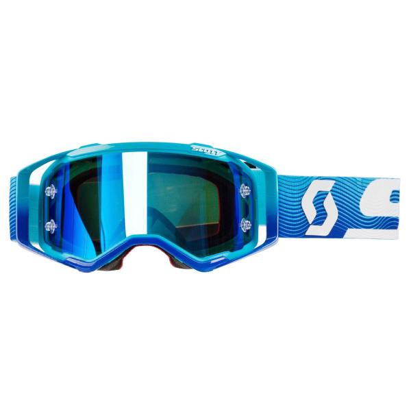 Scott Prospect Blue/White/Electric Blue Сhrome Lens мотоочки