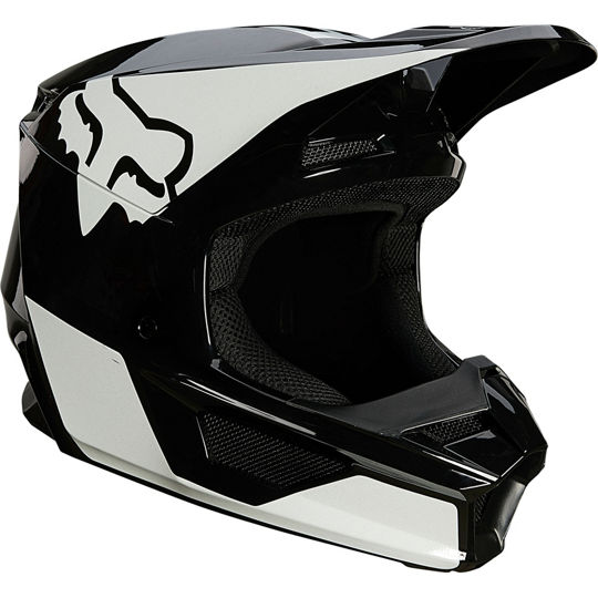 Fox Racing V1 Revn Black/White шлем кроссовый