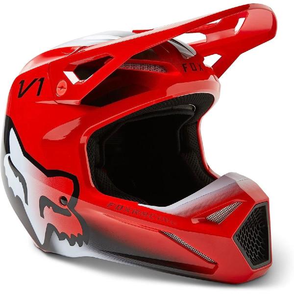 Fox Racing V1 Toxsyk Flow Red шлем кроссовый