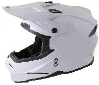Ataki JK801 Solid шлем кроссовый, белый глянцевый